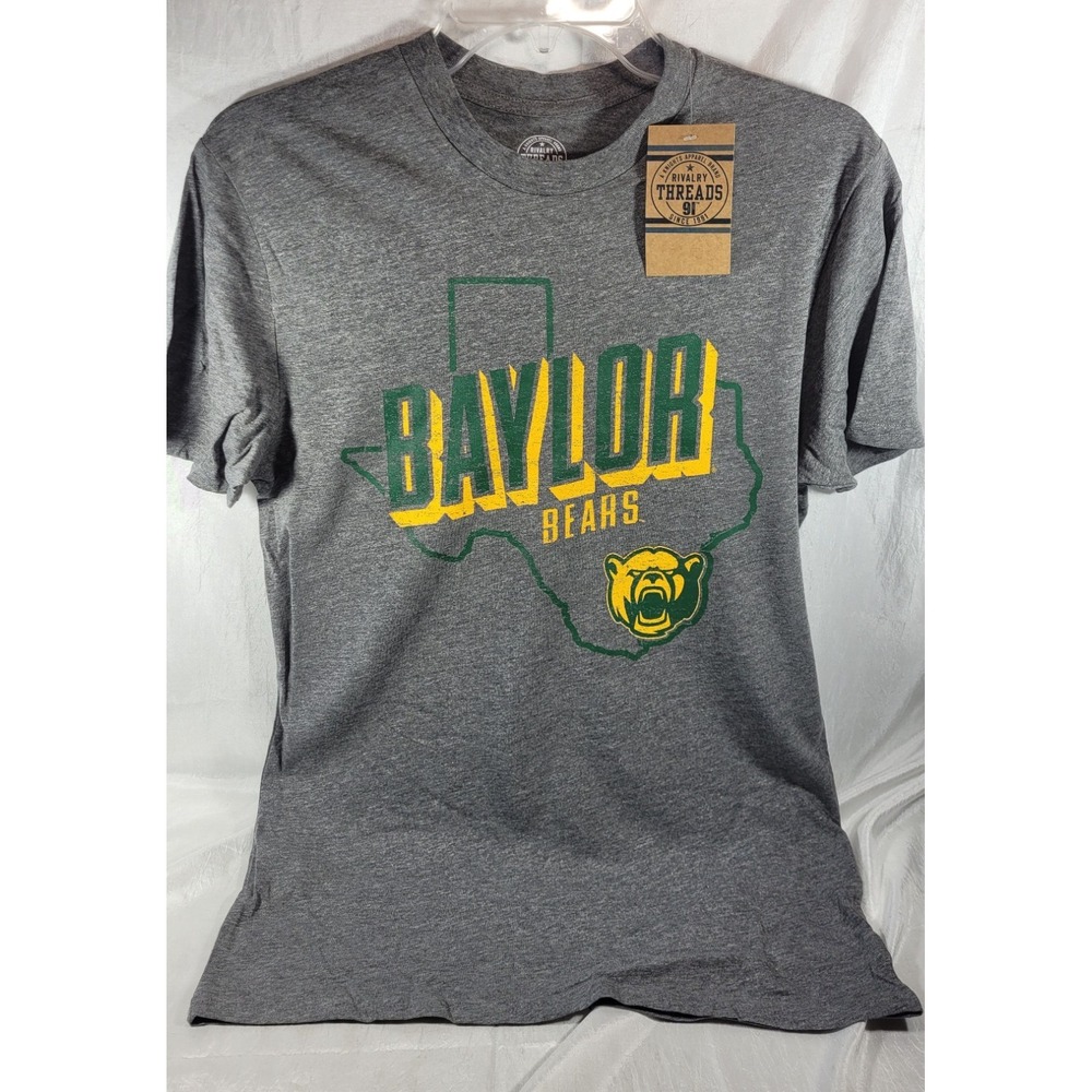Rivalry Threads 91 Men's Texas Baylor Bears T-Shirt - Gray - Size Small (34/36)